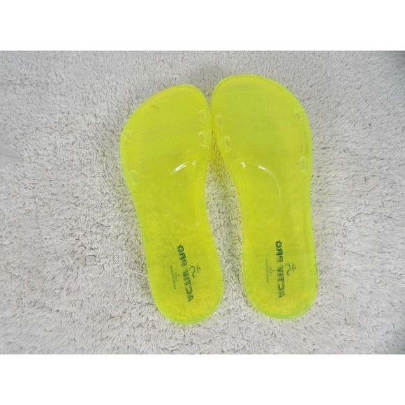 Activ Pro Womens Yellow Transparent Slip On Flat Jelly Slide Sandals Size 5/6 - Picture 4 of 5